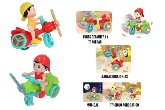 Juguete Motociclista Luces Y Sonido