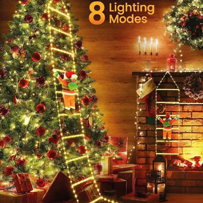 🎅🏻 Papa Noel Con Escalera De Luces (2 mts)🎅🏻