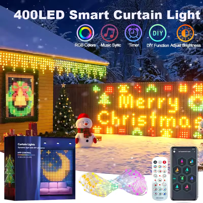 🎄CORTINA LED SMART NAVIDEÑA + CONTROL APP🎄