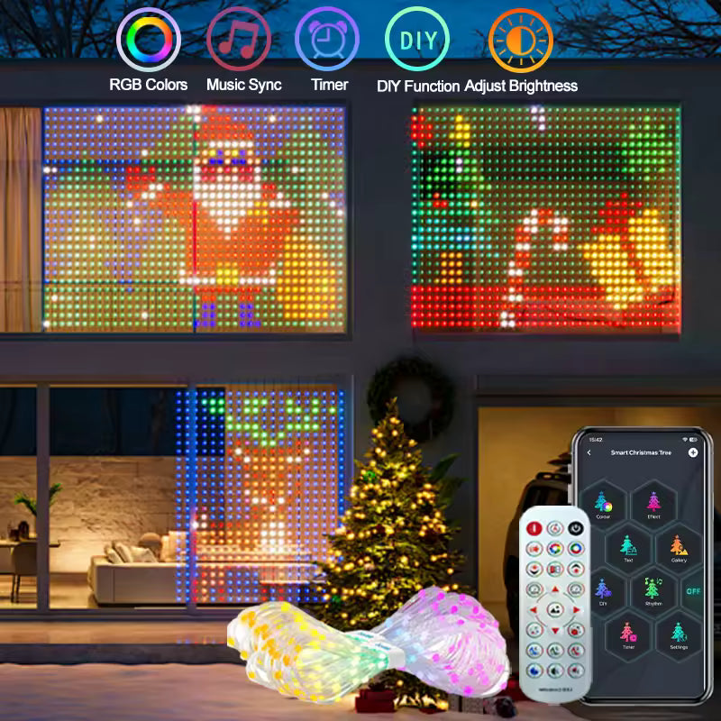 🎄CORTINA LED SMART NAVIDEÑA + CONTROL APP🎄